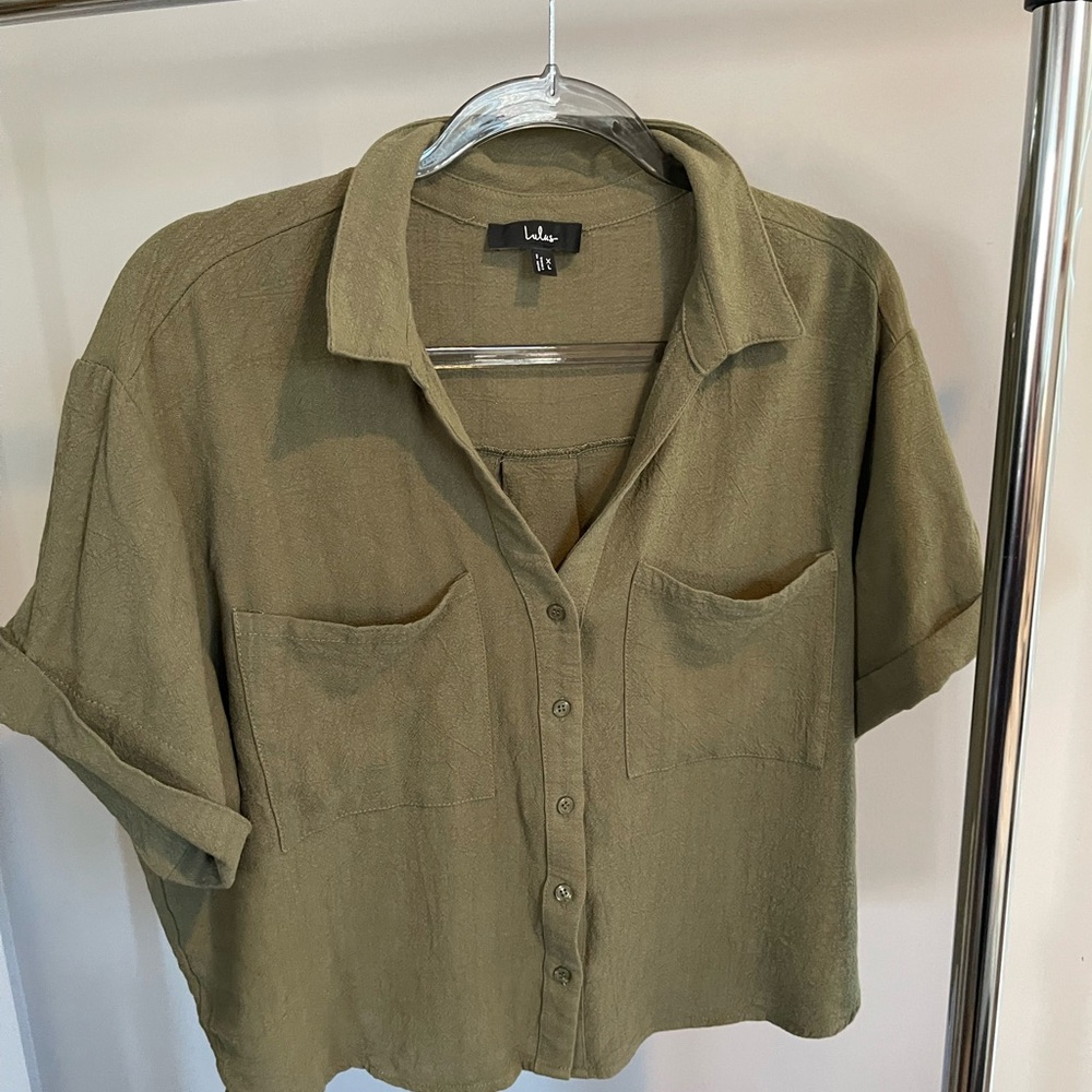 Lulu's Sage Green Casual Shirt